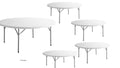 White 72 Inch Round Plastic Folding Table S284