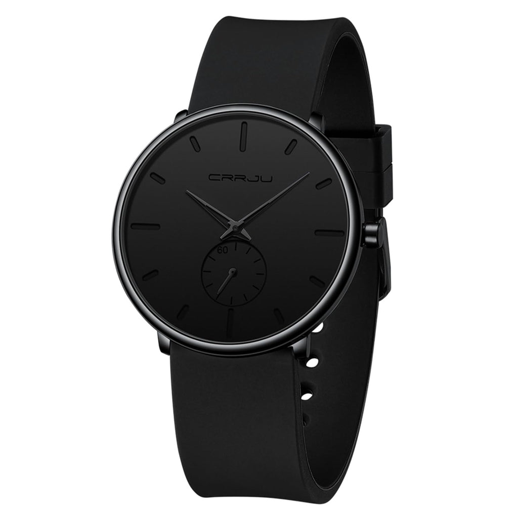 Waterproof Quartz Ultra Thin Wristwatches with Silicone Band L215