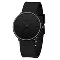 Waterproof Quartz Ultra Thin Wristwatches with Silicone Band L215