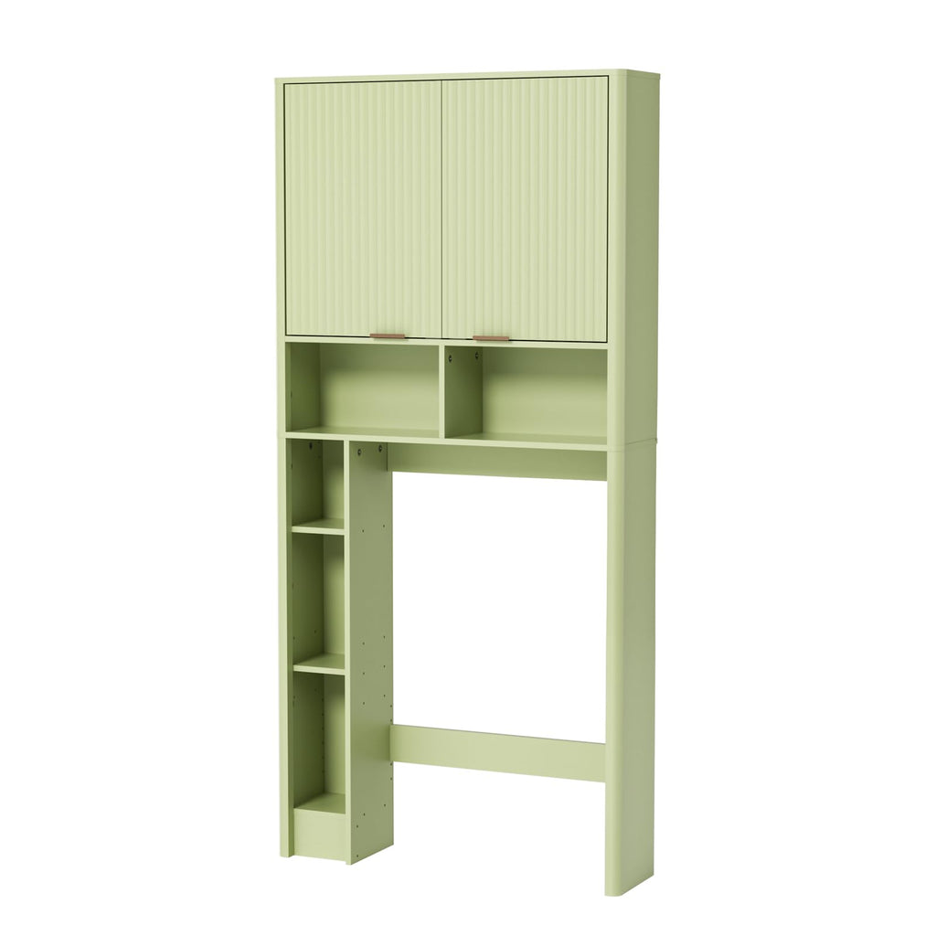 Green Over the Toilet Storage Cabinet with Adjustable Shelf A129678