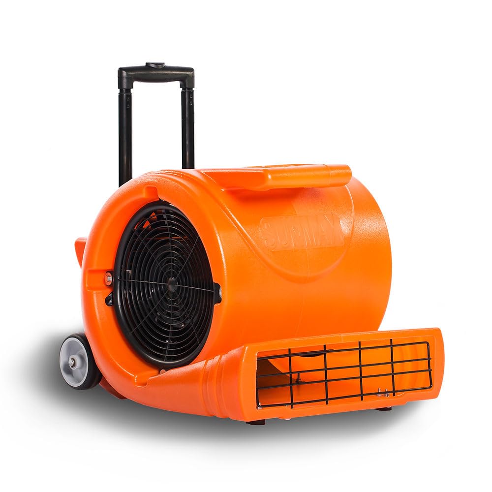 3-Speed 1.3HP 5000 CFM Air Mover Floor Dryer with Telescopic Handle T642758