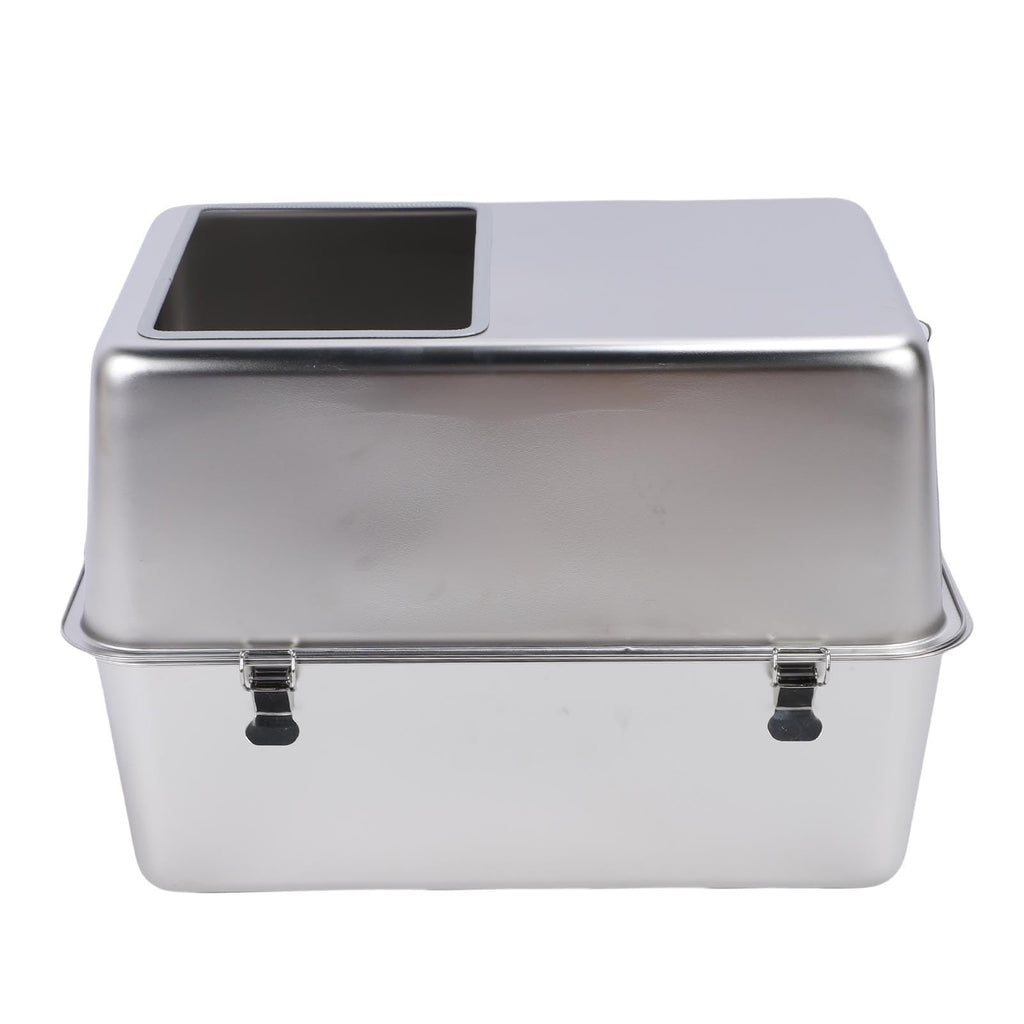 Enclosed Stainless Steel Top Entry Cat Litter Box with Scoop J363408
