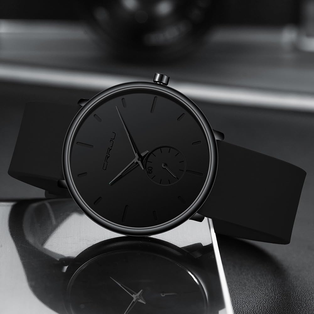Waterproof Quartz Ultra Thin Wristwatches with Silicone Band L215