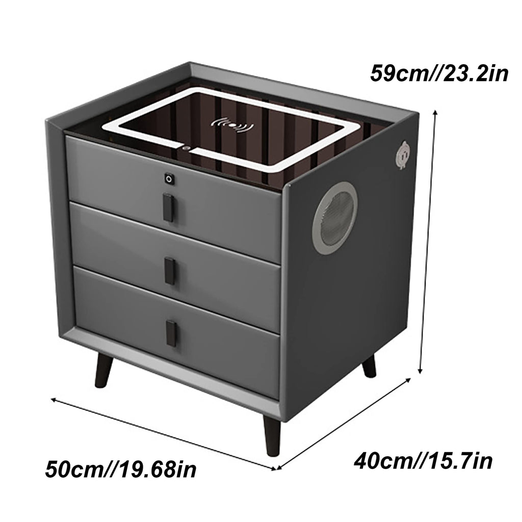 3-Color LED Nightstand with Wireless Charging Station and USB V770