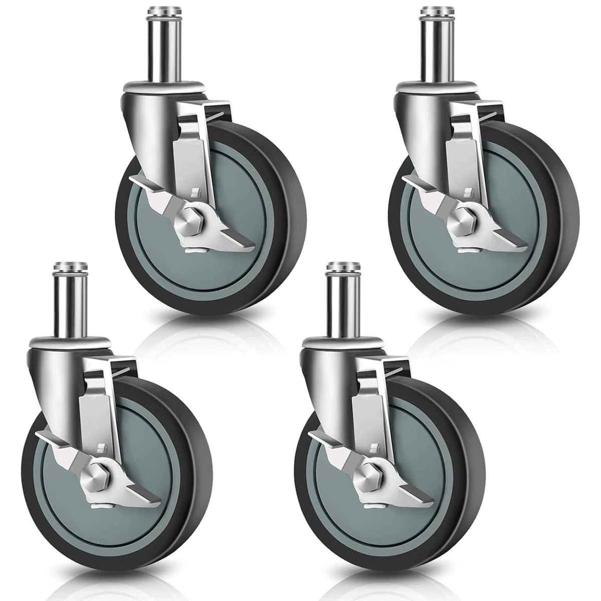 4 inches Casters for Wire Shelving Racks, Set of 4 D186