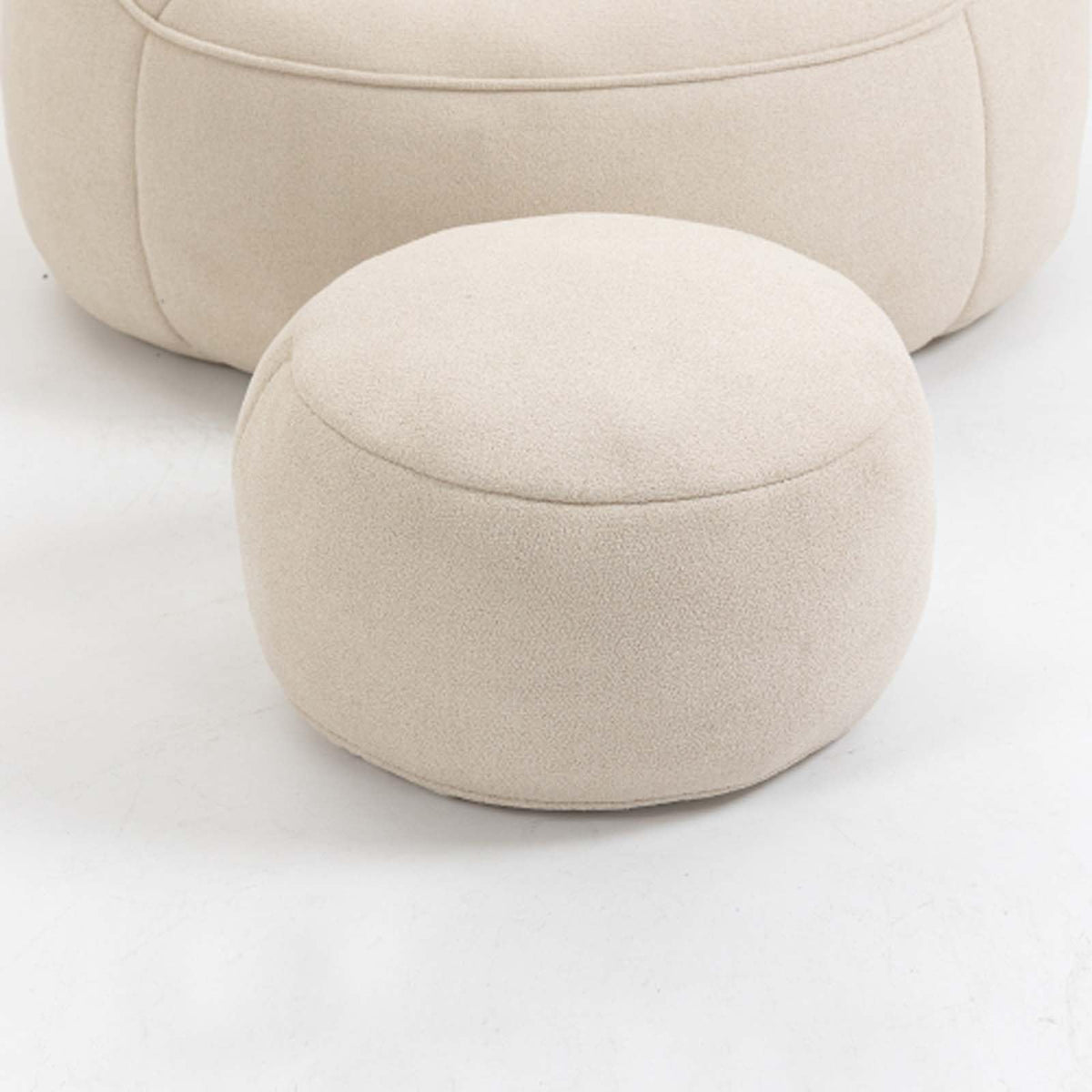 Yellow Memory Foam Bean Bag Chair with Footrest E6321