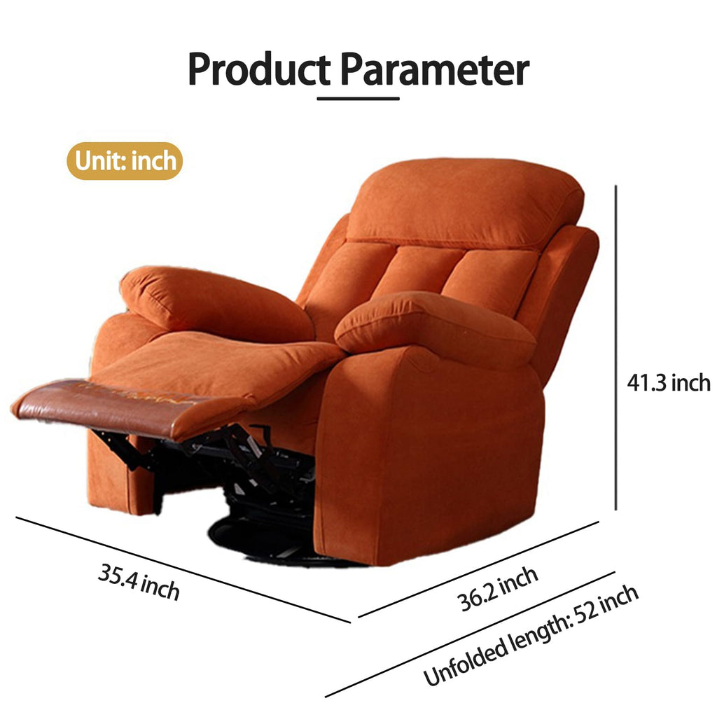 Gray Velvet Swivel Rocking Reclining Sofa U890462