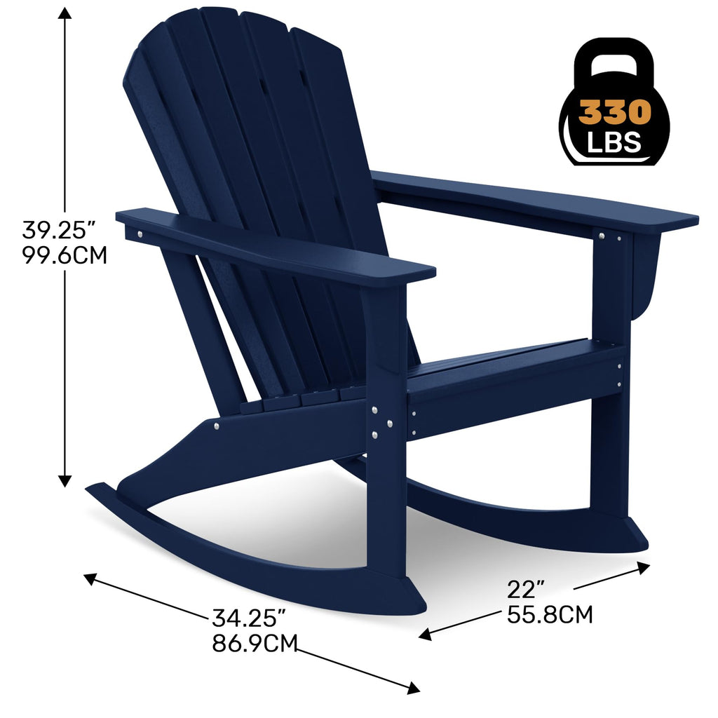 Navy Blue HDPE Adirondack Chair I825988