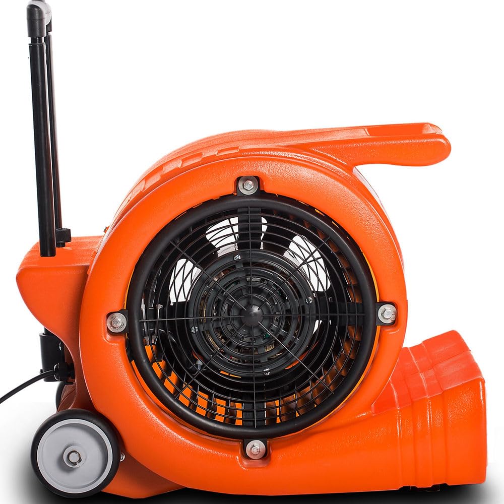 3-Speed 1.3HP 5000 CFM Air Mover Floor Dryer with Telescopic Handle T642758
