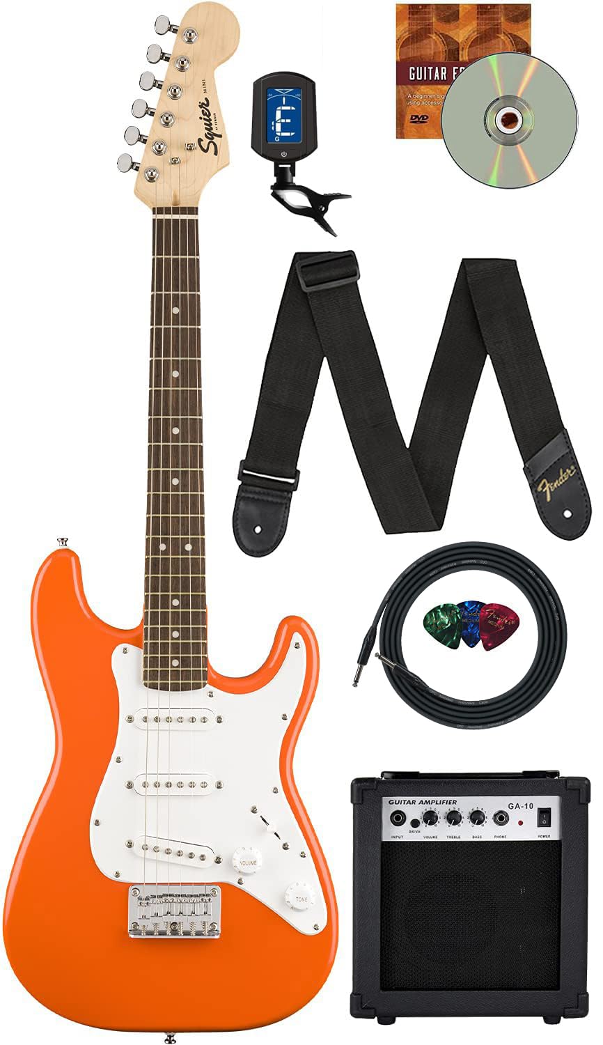 3/4-Size Mini Strat Electric Guitar with Amplifier L379