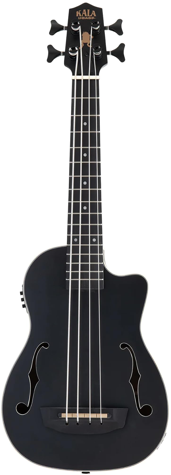 Black Mahogany Acoustic-Electric Ukulele Bass with Case O5130