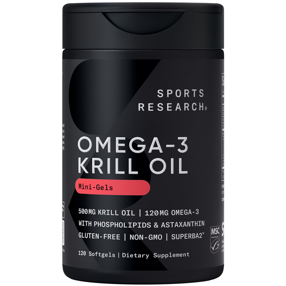 Krill Oil Omega-3 Softgels 500mg with Astaxanthin, Electrolyte I54838