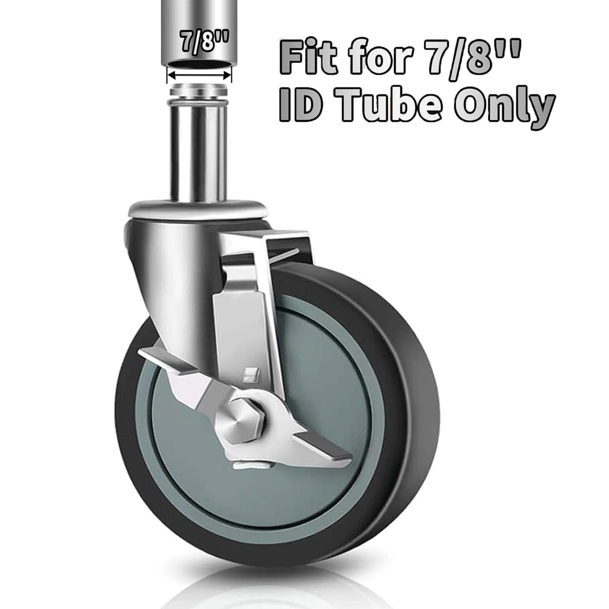 4 inches Casters for Wire Shelving Racks, Set of 4 D186
