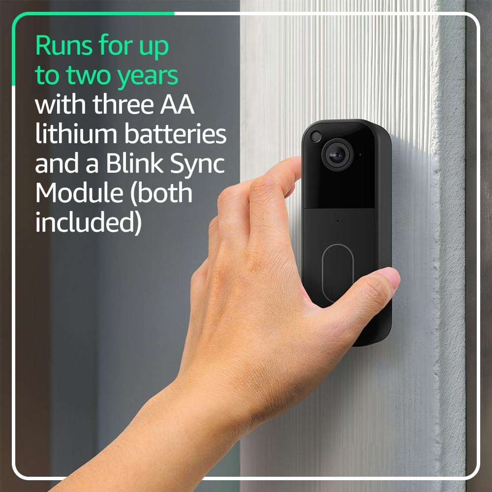 Wireless Video Doorbell + Outdoor Camera with Sync Module I34602