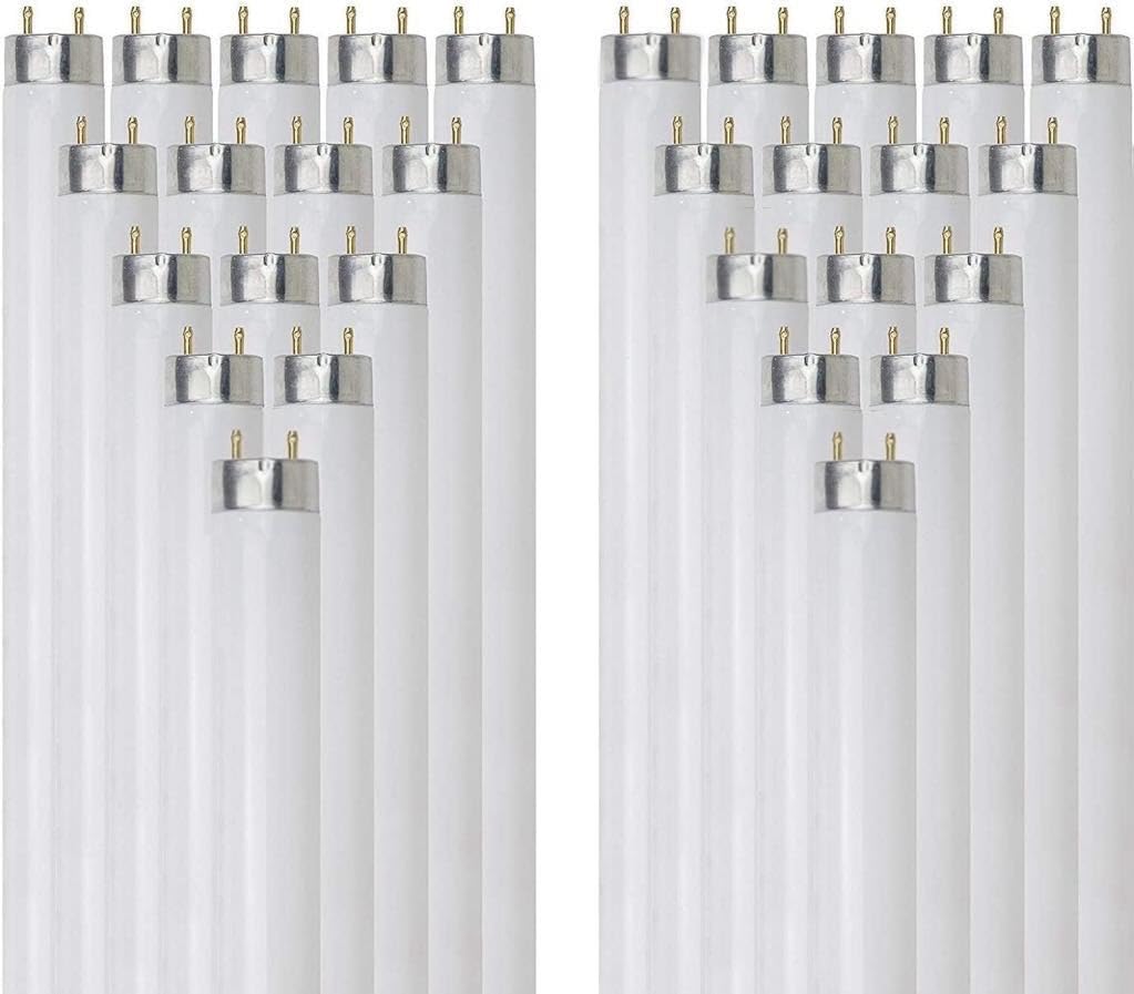25W 2300 Lumen 3000K Soft White T8 Fluorescent Tube Light Bulb Pack of 30 D225