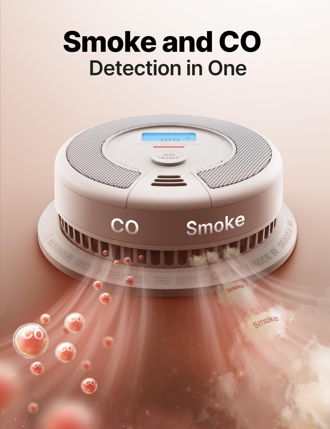Smoke Detector Carbon Monoxide Alarm Combo 3-Pack E577