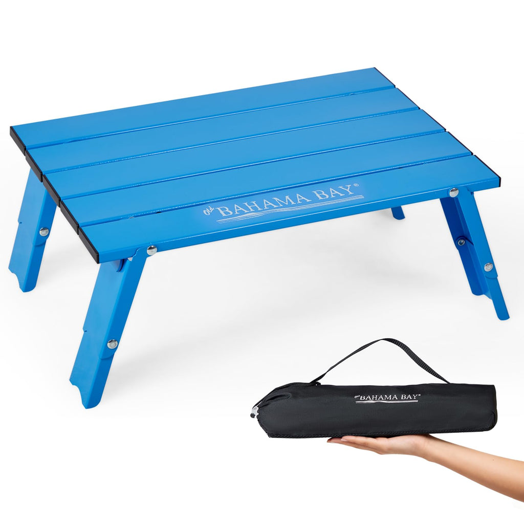 Ultralight Aluminum Mini Table, 66lbs/30kg Weight Capacity, Foldable Beach Table Z1428
