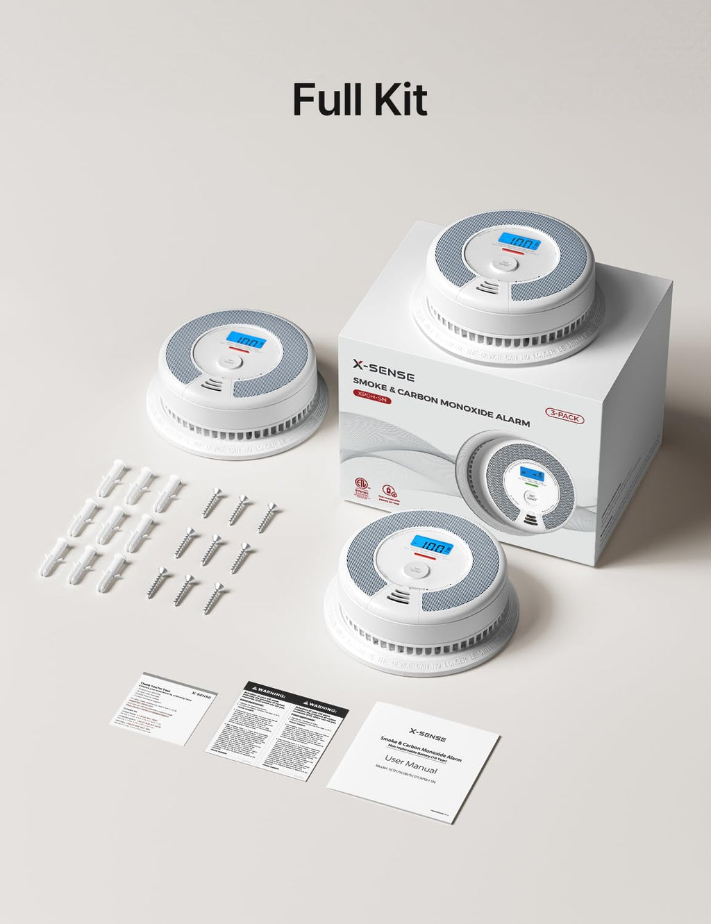 Smoke Detector Carbon Monoxide Alarm Combo 3-Pack E577