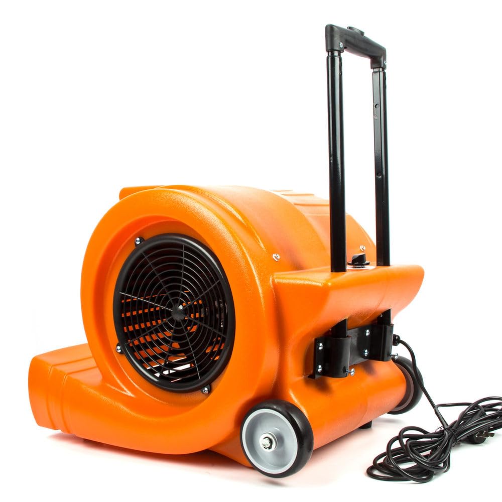 3-Speed 1.3HP 5000 CFM Air Mover Floor Dryer with Telescopic Handle T642758