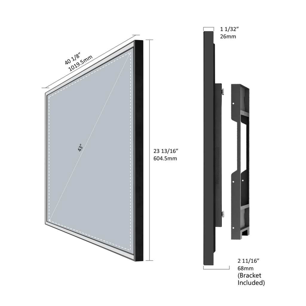 43" 4K UHD Smart Mirror TV with LED Light T948