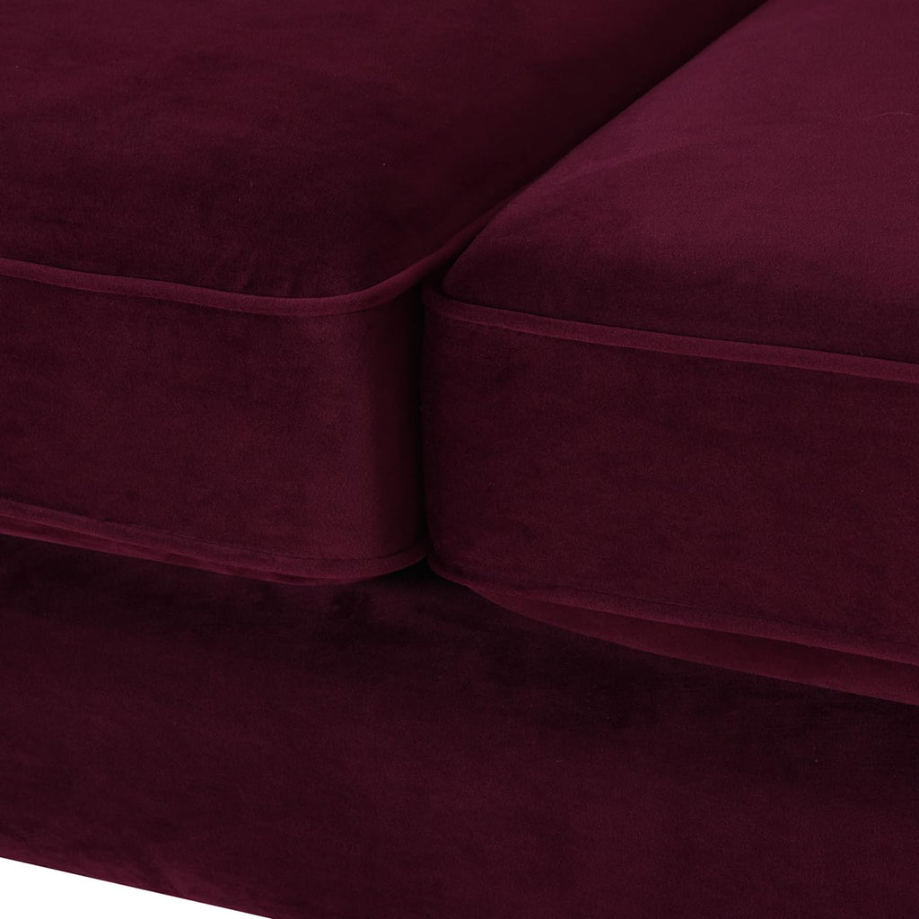 84 inch Burgundy Velvet Tufted Sofa R40185