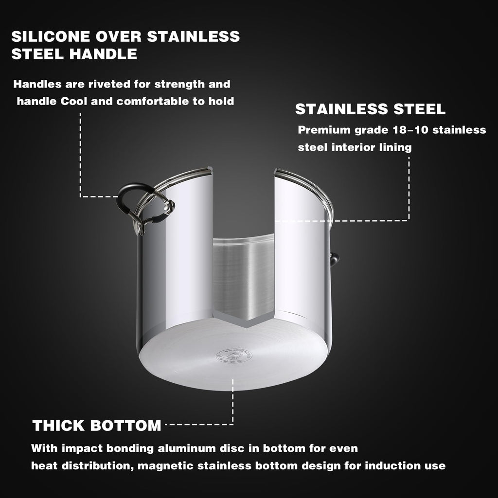 12-Quart Stainless Steel Stock Pot with Lid M875
