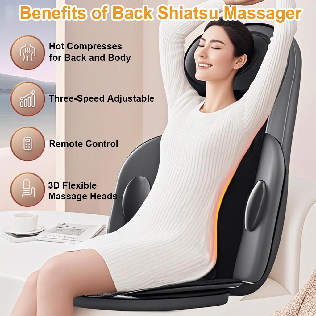 Shiatsu Back Massager with Heat T165