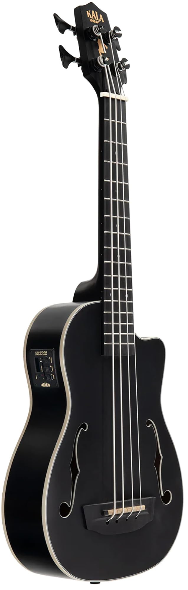 Black Mahogany Acoustic-Electric Ukulele Bass with Case O5130