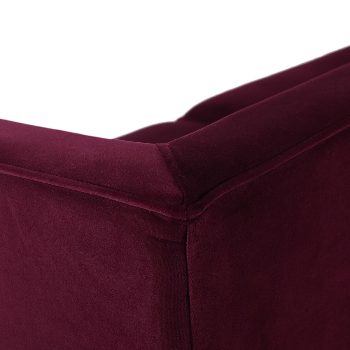 84 inch Burgundy Velvet Tufted Sofa R40185