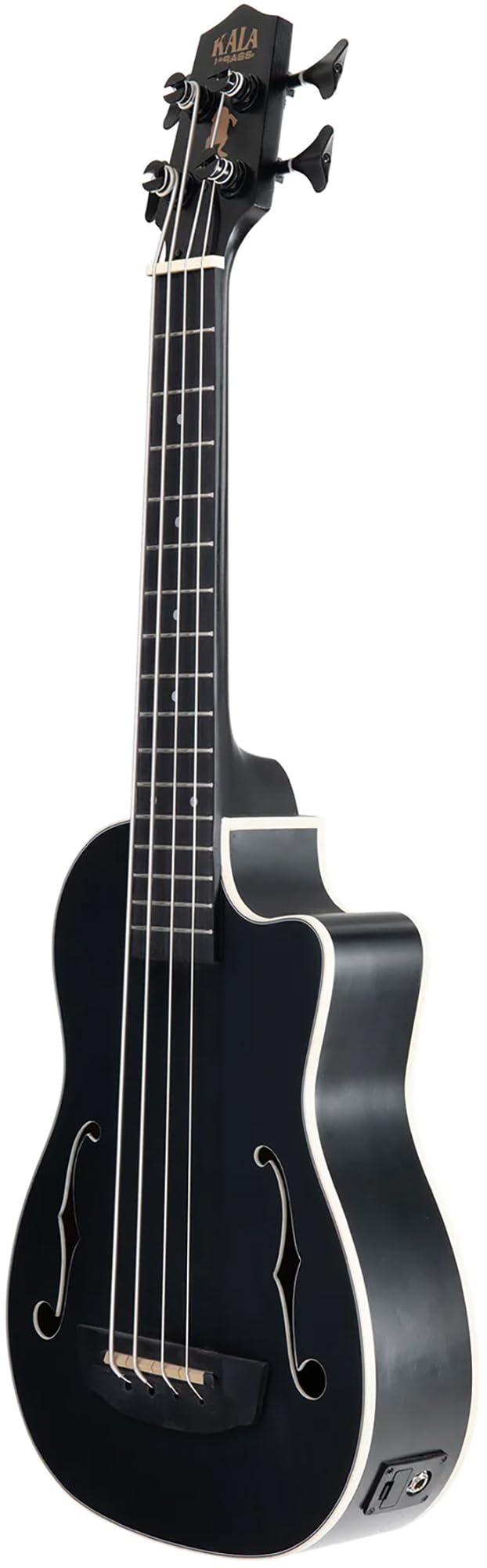 Black Mahogany Acoustic-Electric Ukulele Bass with Case O5130