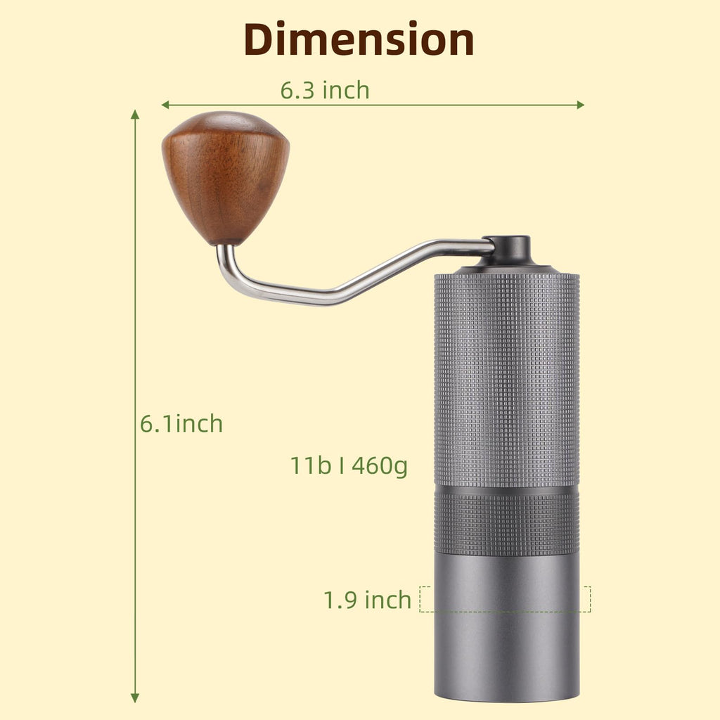 Manual Coffee Grinder with Stainless Steel Burrs A276