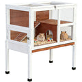 2-Story Wooden Small Animal Cage with Stand B42259