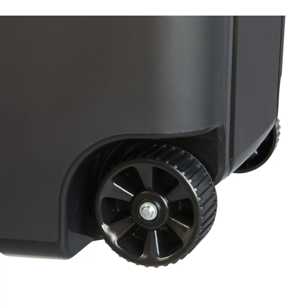 Black 45-Gallons Plastic Wheeled Trash Can with Lid H8725