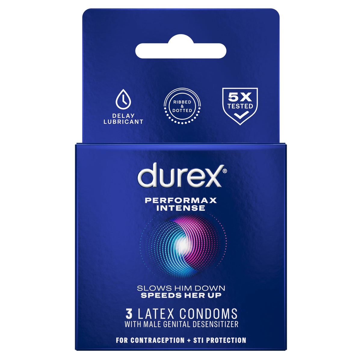 Ribbed Dotted Lubricated Latex Condoms, 3 Count K376475
