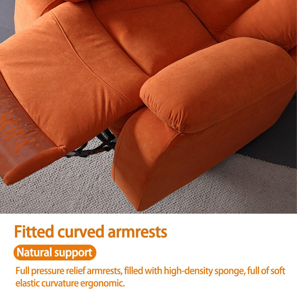 Gray Velvet Swivel Rocking Reclining Sofa U890462