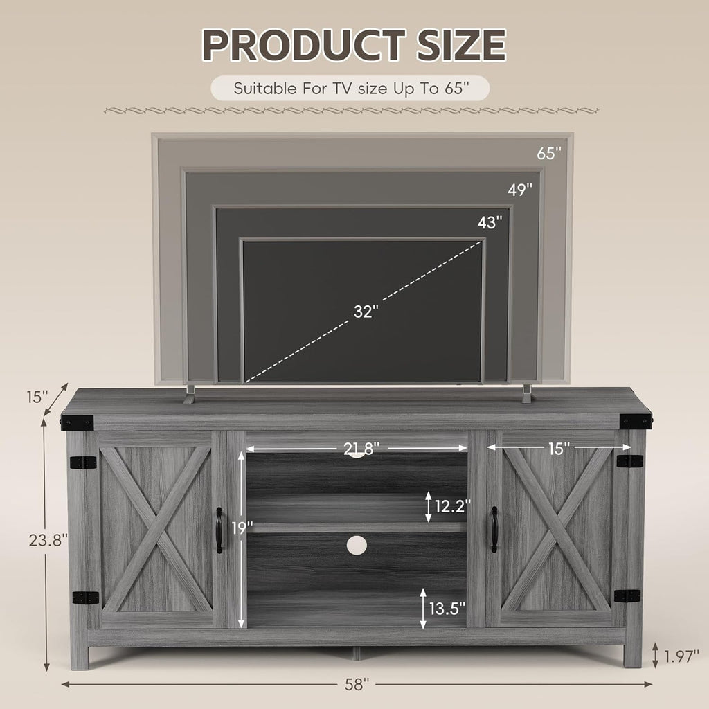 Modern Farmhouse TV Stand for 65" TV C810