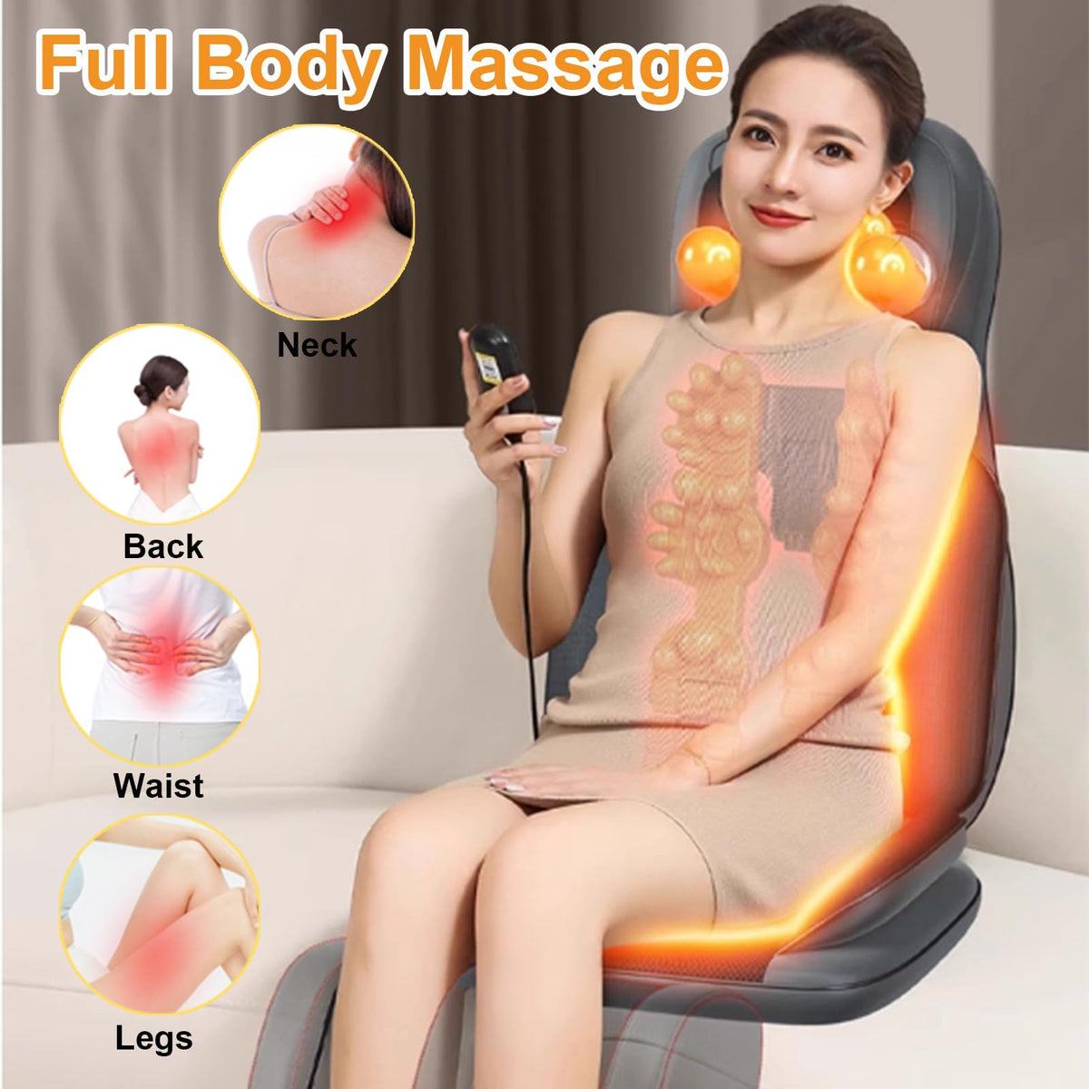 Shiatsu Back Massager with Heat T165