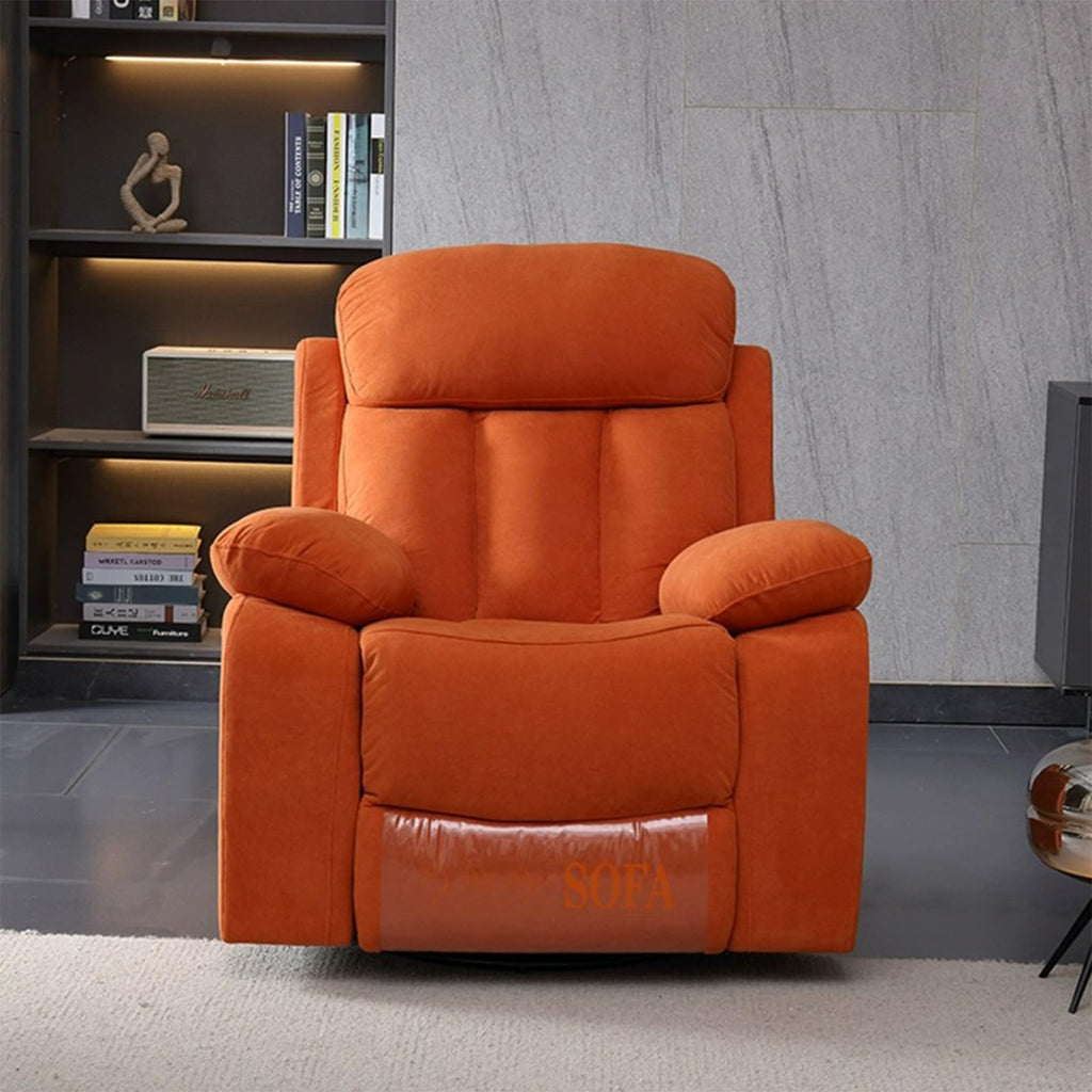 Gray Velvet Swivel Rocking Reclining Sofa U890462