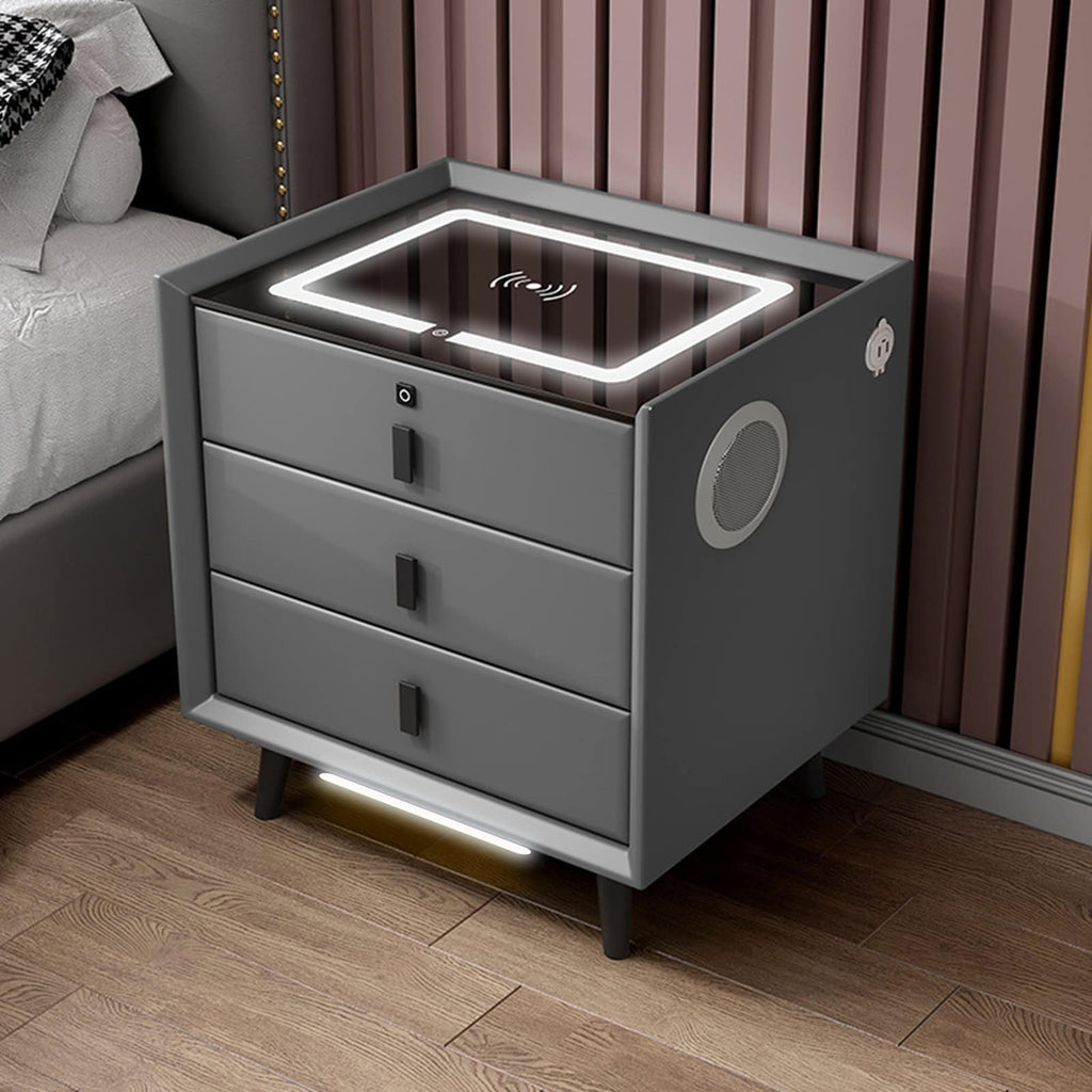 3-Color LED Nightstand with Wireless Charging Station and USB V770