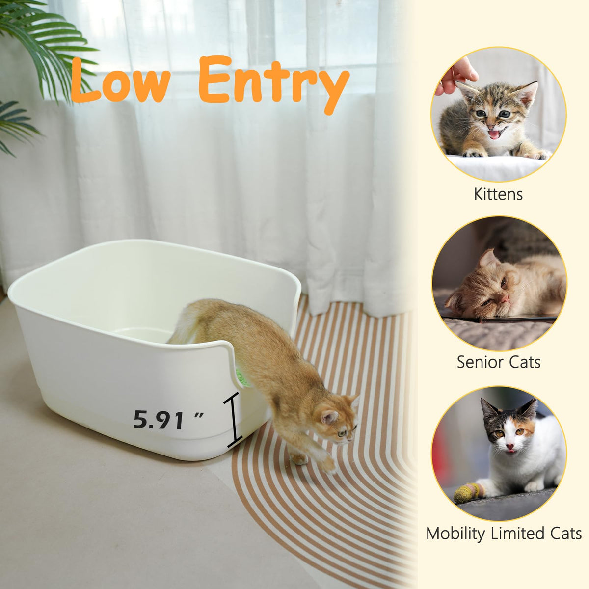Extra Large High Sides Cat Litter Box L26227