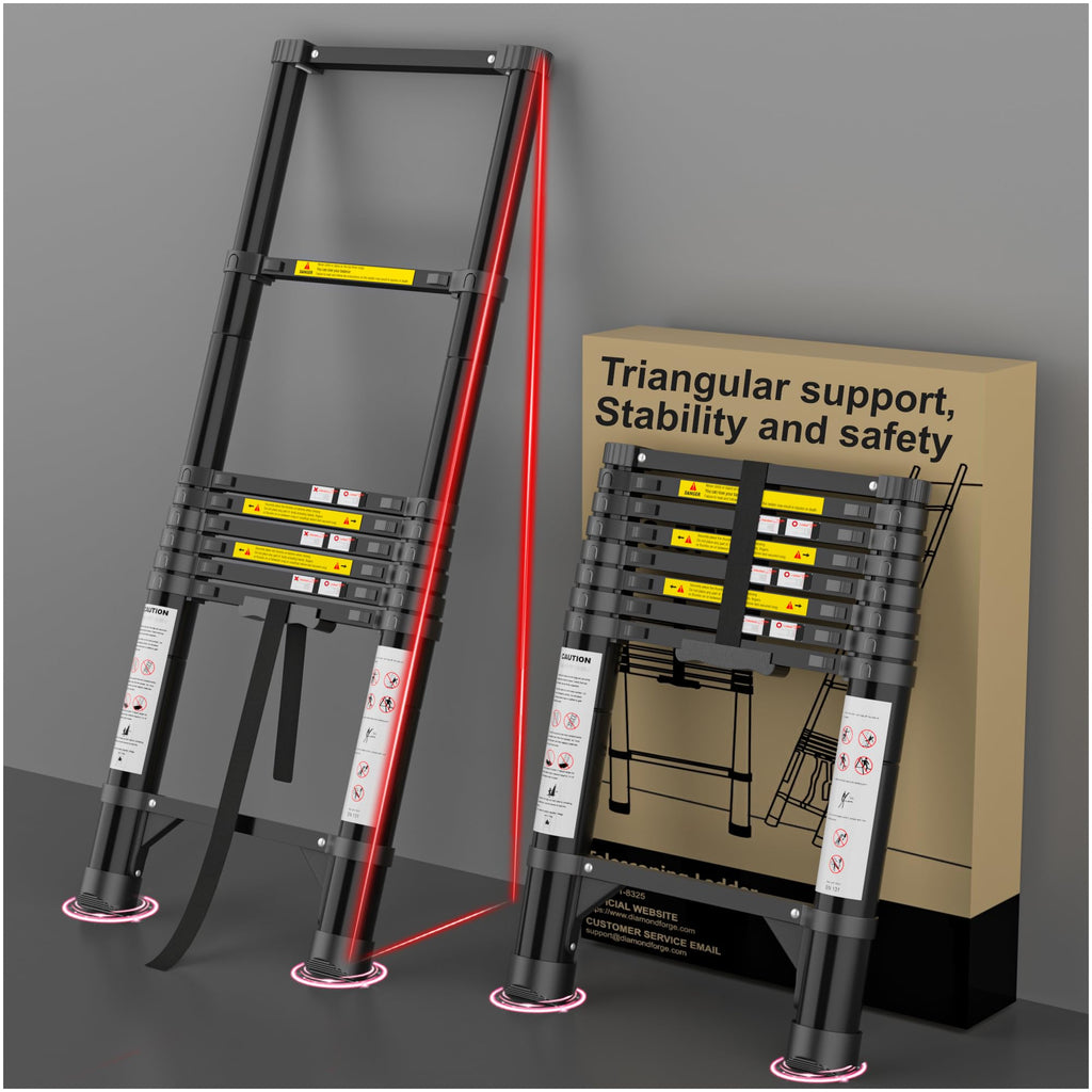 8.5 FT 330 Lbs Aluminum Telescoping Ladder V722