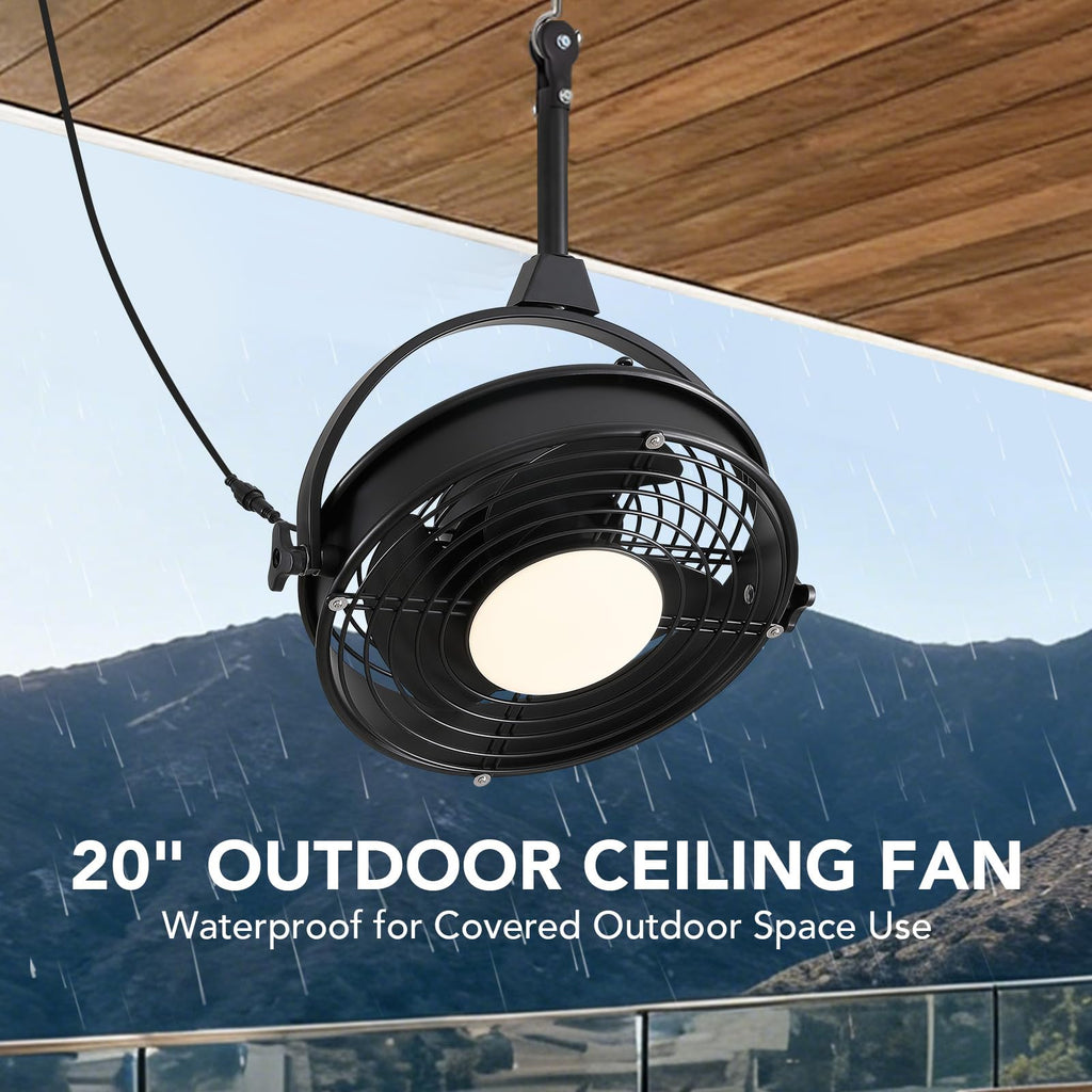 20" Outdoor Ceiling Fan with Lights T2301