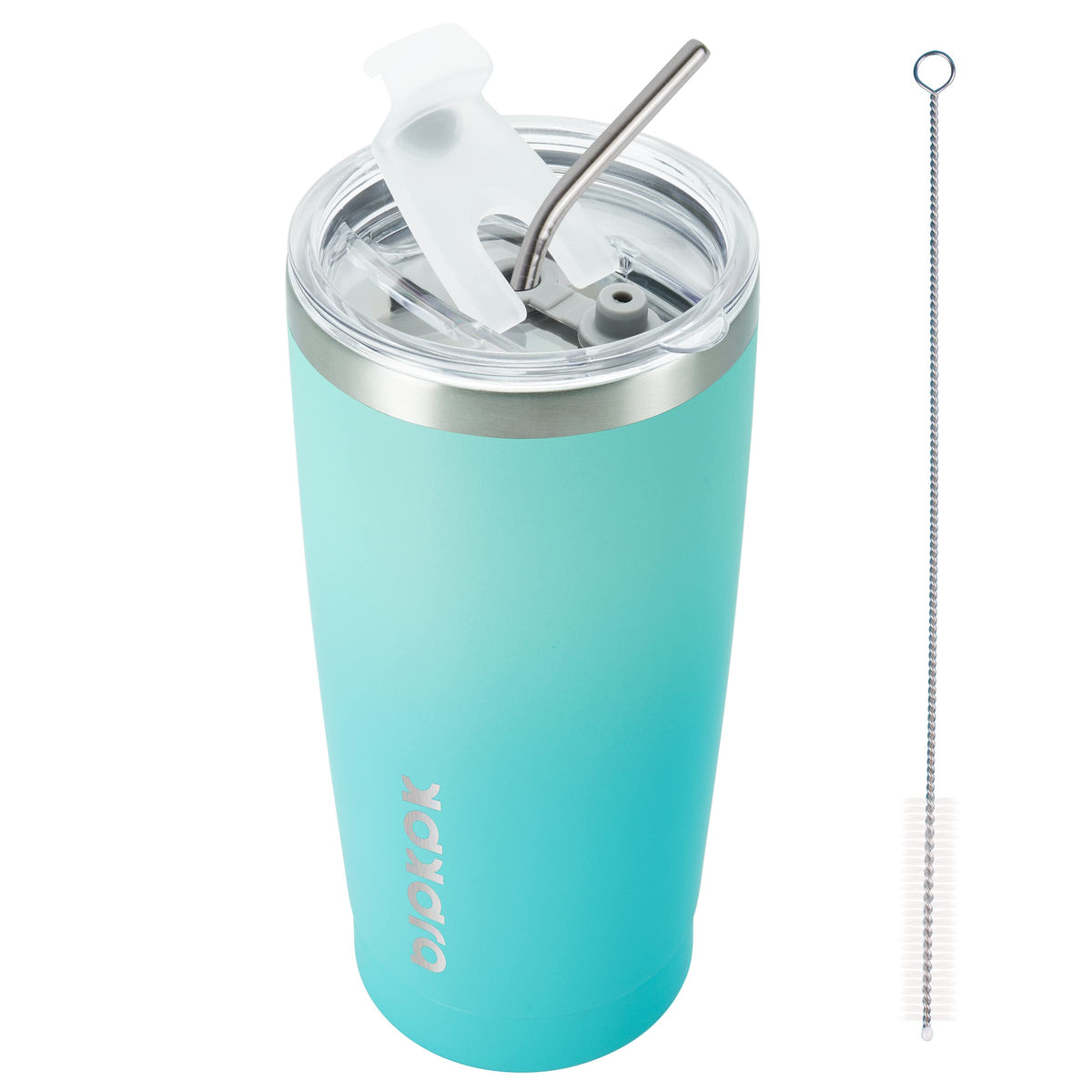 20oz Insulated Stainless Steel Tumbler with Lid & Straw A653739
