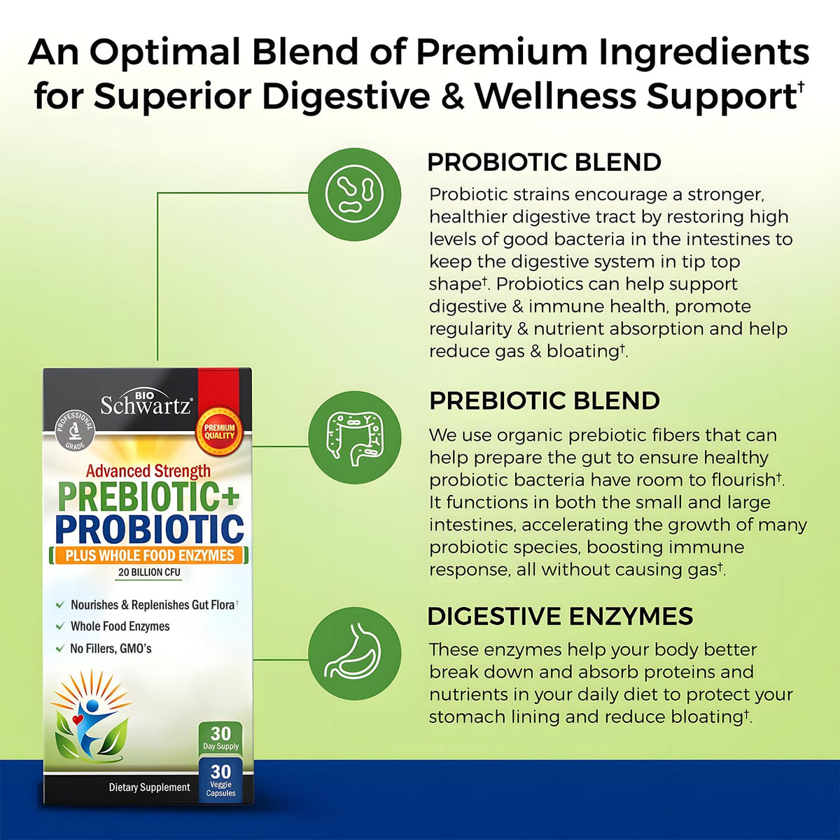 Prebiotics & Probiotics 30 Capsules R220