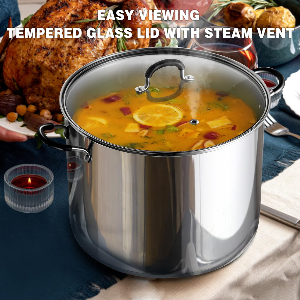 12-Quart Stainless Steel Stock Pot with Lid M875
