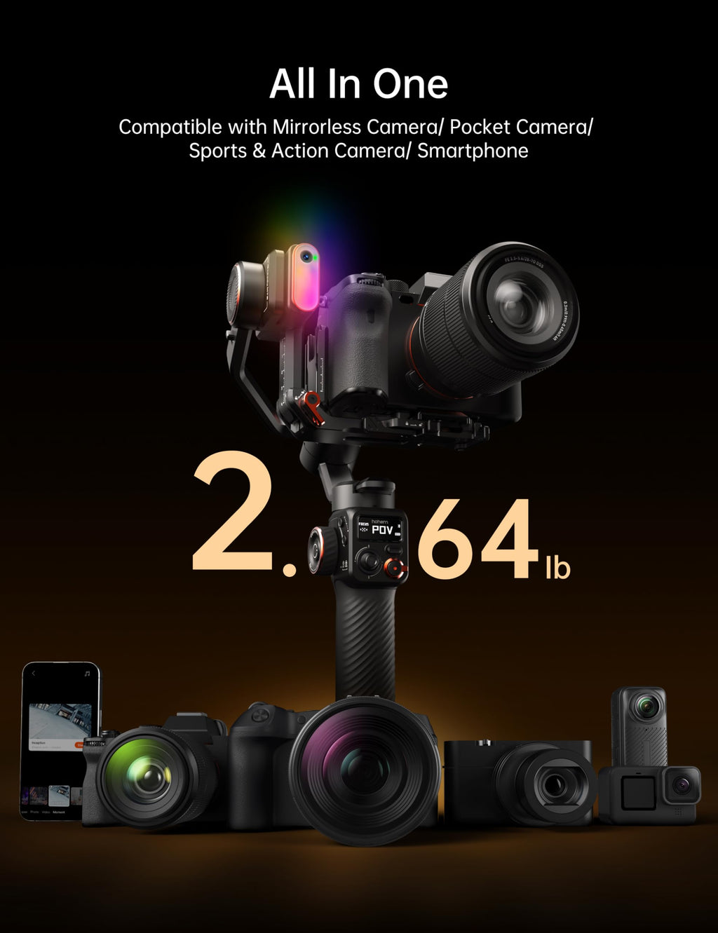 3-Axis Camera Gimbal Stabilizer T4862