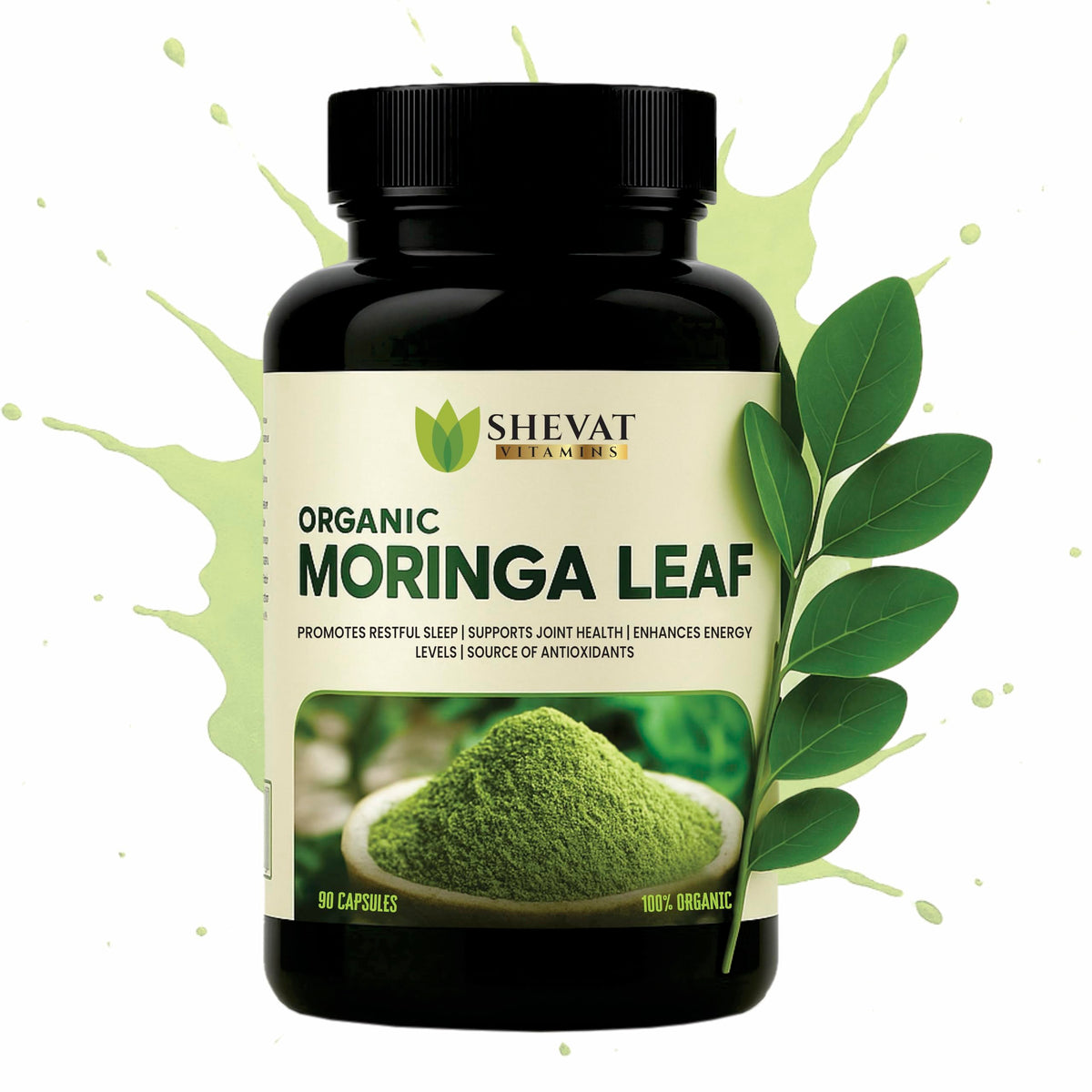 Organic Moringa Leaf Capsules 1000mg 90 Capsules Y714683