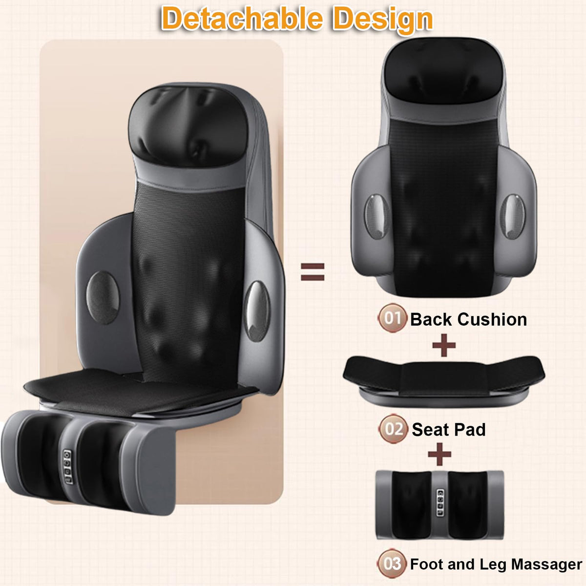 Shiatsu Back Massager with Heat T165