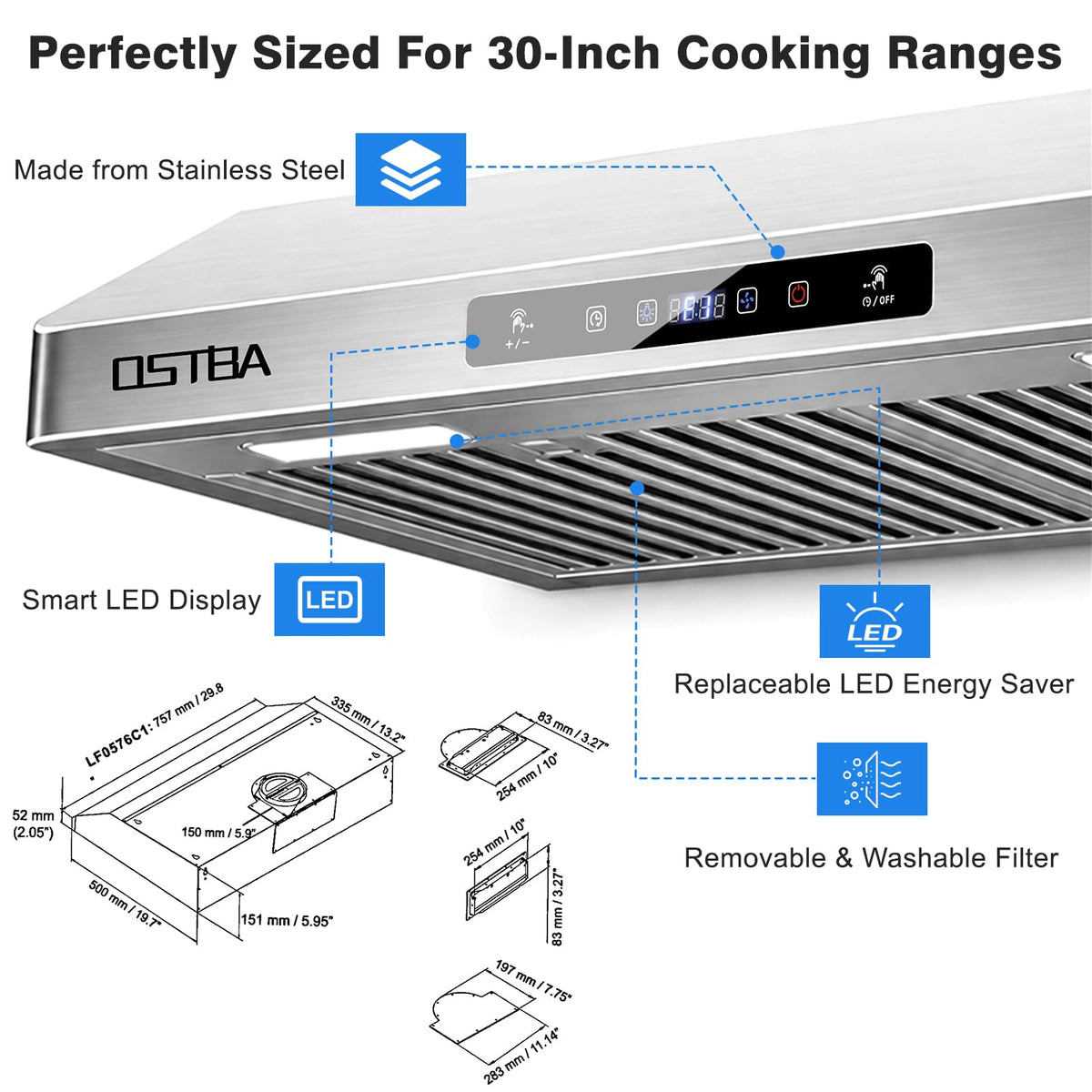 30" Under Cabinet Range Hood U7677