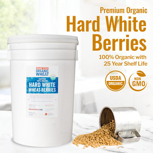 100% Organic Hard White Wheat Berries 43 lbs J846449